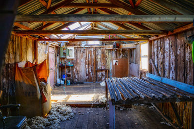 Interior of abandoned building