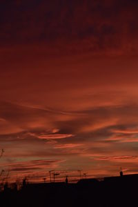 Scenic view of dramatic sky during sunset