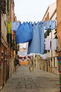 Clothes drying on street