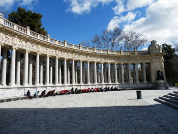 View of historical building against cloudy sky