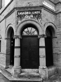 Entrance of building