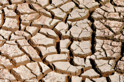 Full frame shot of cracked land