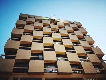 Low angle view of modern building against sky