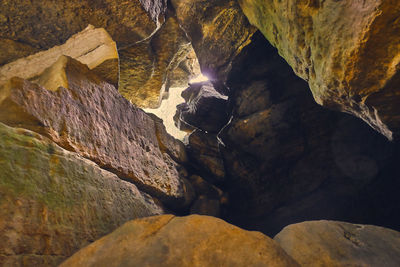 Rock formation in sea