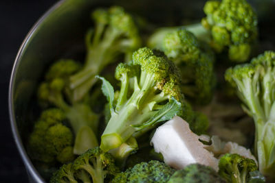 High angle view of vegetables in bowl