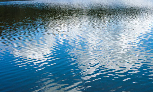 Full frame shot of rippled water in lake