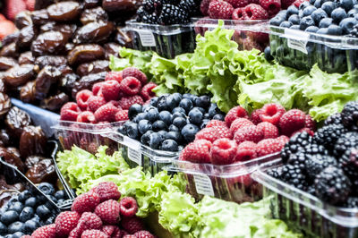 Red fruits for sale in market