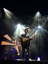 People playing at music concert