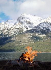 Scenic view of mountain against sky