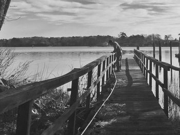 Footbridge over river