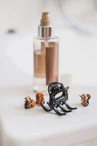 High angle view of food on table