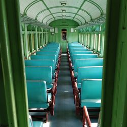 Empty seats in corridor