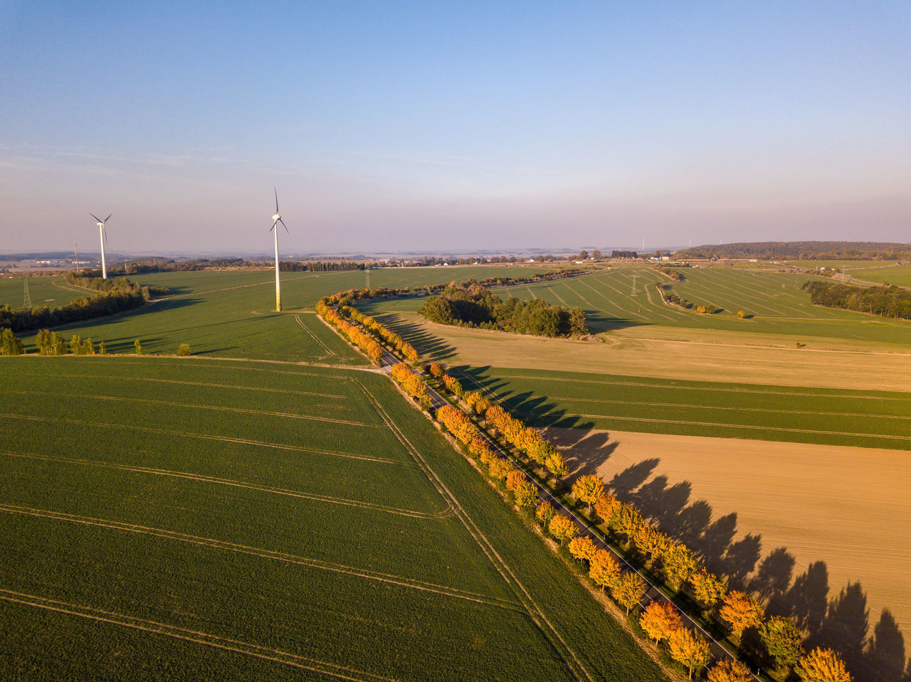 AERIAL VIEW OF AGRICULTURAL LANDSCAPE