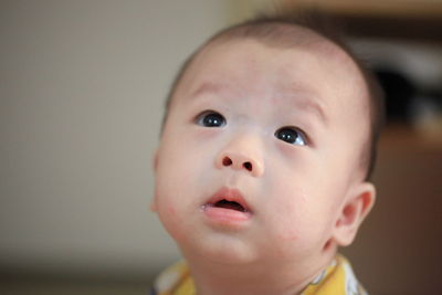 Close-up portrait of cute baby