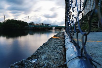 River by city against sky