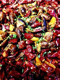 Full frame shot of chili peppers