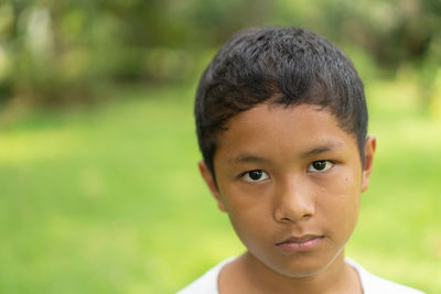 Close-up portrait of boy