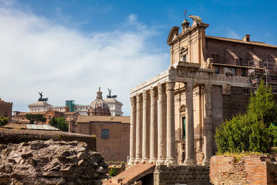 Temple of antoninus and faustina at the roman forum in rome