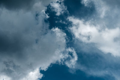 Low angle view of clouds in sky