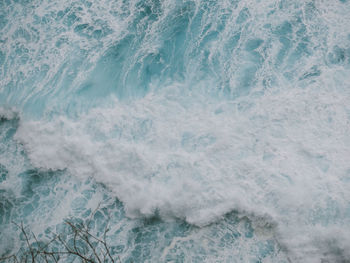 High angle view of sea waves
