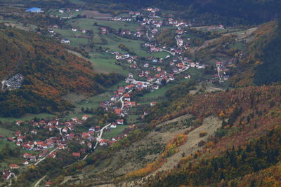 High angle view of townscape