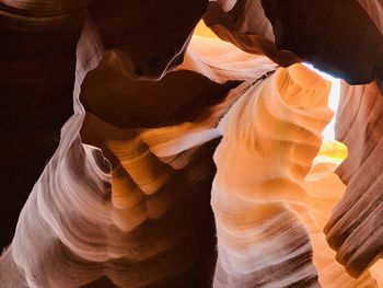 Low angle view of rock formations