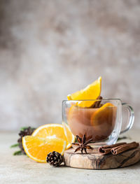 Close-up of fruits on table