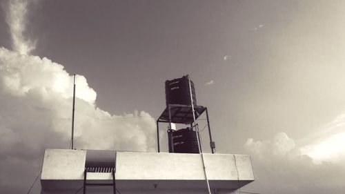 Low angle view of built structure against sky