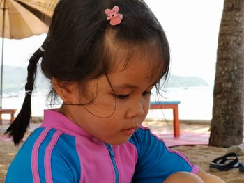 Portrait of cute girl