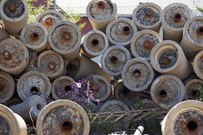 Full frame shot of firewood