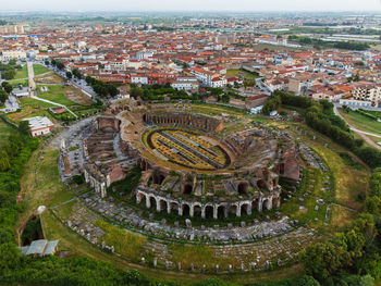 High angle view of capua arena