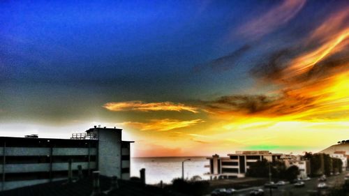 Dramatic sky at sunset