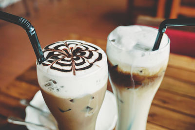 Close-up of coffee on table