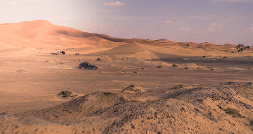 Scenic view of desert against sky