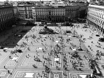 The overlooking of piazza del duomo in milan, italy.