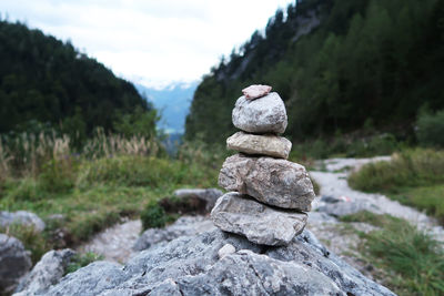 Rockstack on a hiking trail