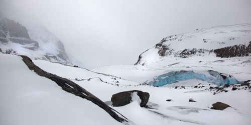Snow covered mountain against sky