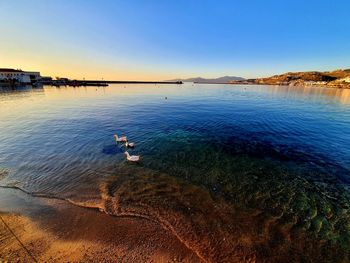 View of sea at sunset