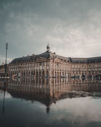 Reflection of historic building pool