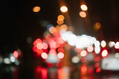 Defocused image of illuminated lights