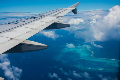 Aerial view of sea against sky