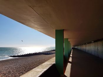 Bridge over sea against sky