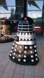 Rear view of man sitting in bus