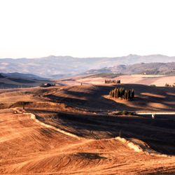 Scenic view of desert against sky