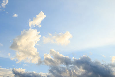 Low angle view of clouds in sky