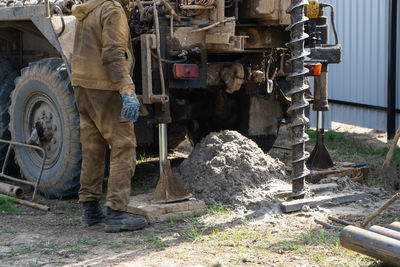 Man working at construction site