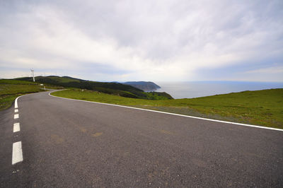 Road passing through landscape