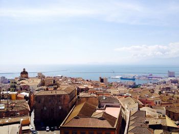 High angle shot of townscape