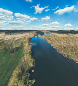 Scenic view of land against sky