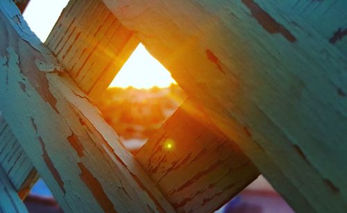 Low angle view of sun during sunset